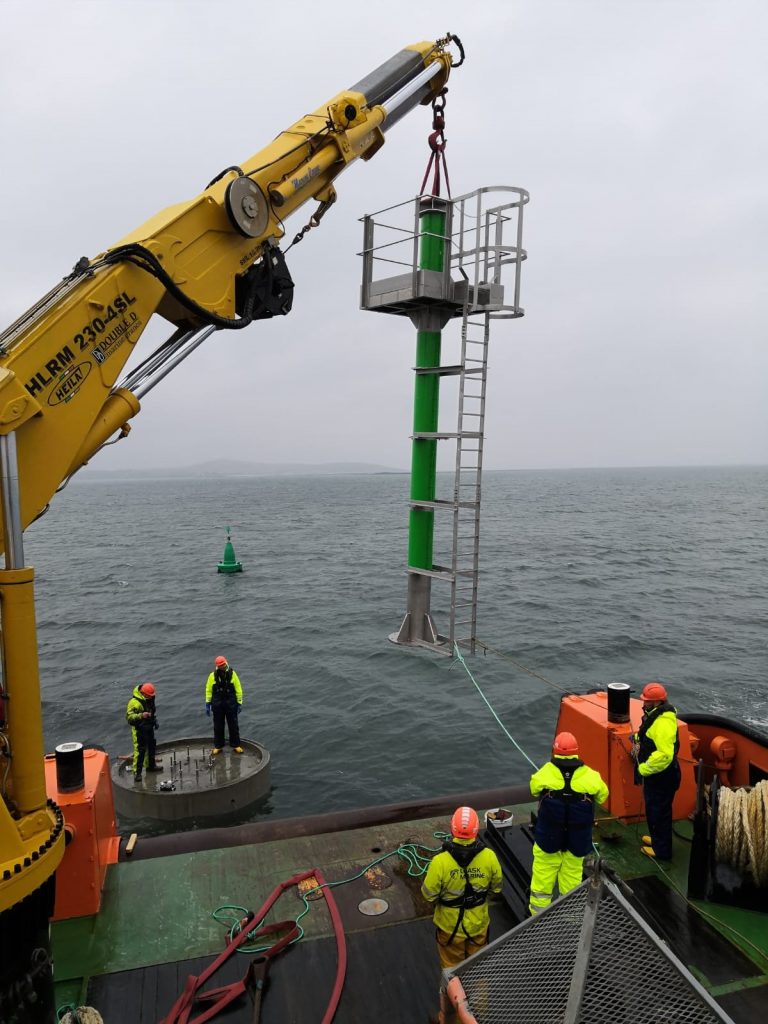 Leask Marine Ltd complete installation of NLB new beacon at Portain.